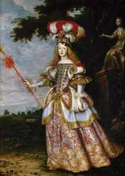 Infanta Margaret Theresa (1651-1673), Keizerin, in theaterkostuum